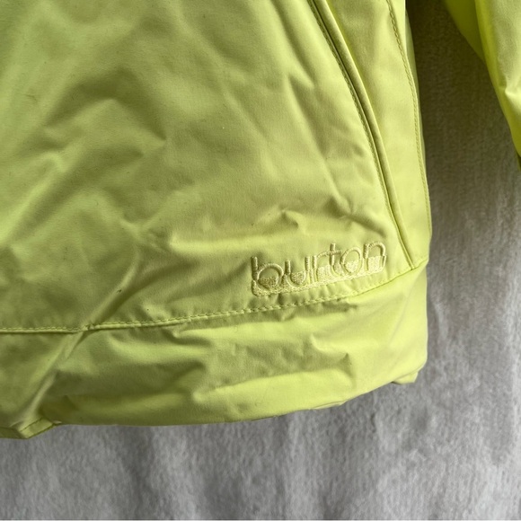 Burton DryRide Neon Green Women Ski Snow Jacket Sz Small Full Zip/Button Y2K - Picture 4 of 14